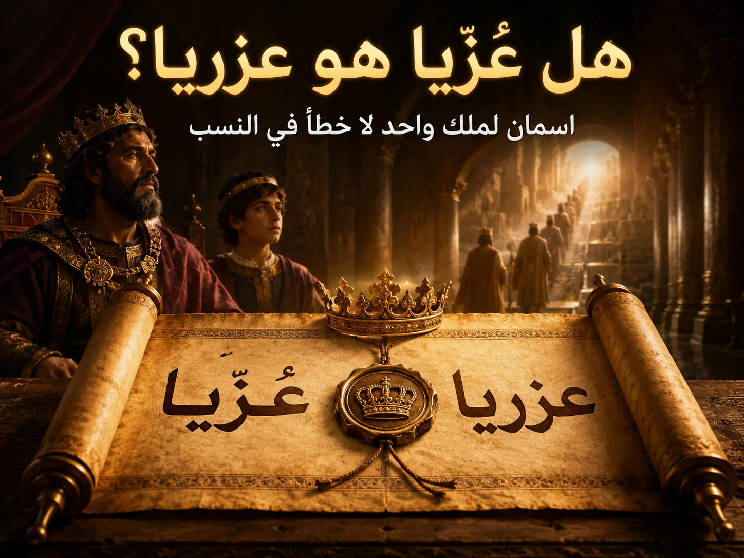 هل أخطأ متى حين قال إن عُزّيا ولد يوثام؟ متى 1: 9 - عُزّيا وعزريا اسمان لملك واحد، وليس هناك خطأ في سلسلة النسب 1 هل أخطأ متى حين قال إن عُزّيا ولد يوثام؟ متى 1: 9