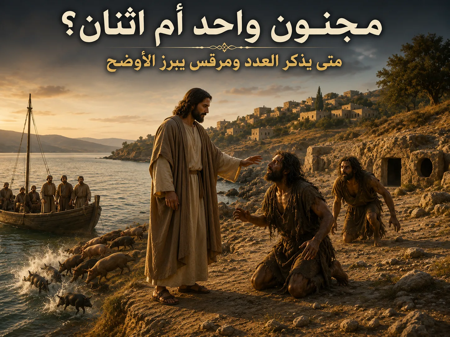 هل كان مجنون جَدَرَة واحدًا أم اثنين؟ متى 8: 28-34 ومرقس 5: 1-20 ولوقا 8: 26-39
