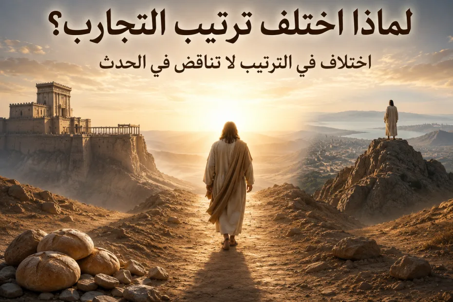لماذا يختلف متى ولوقا في ترتيب تجارب المسيح؟ متى 4: 5-10 ولوقا 4: 5-12
