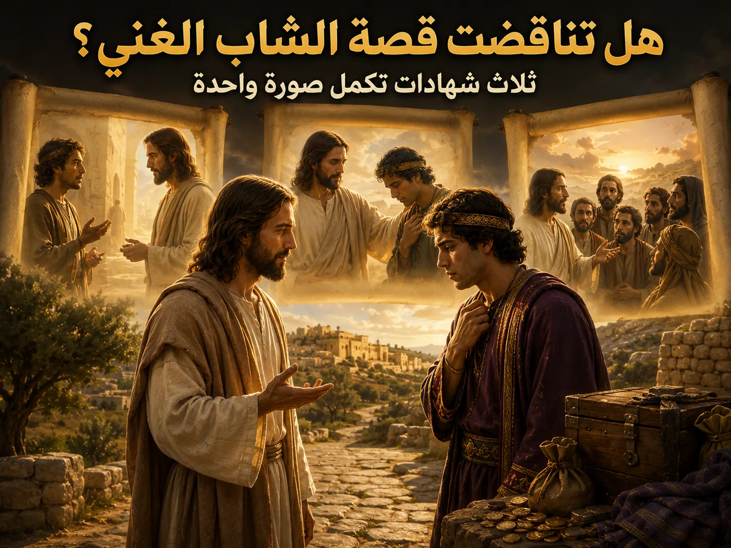 كيف نحل اختلافات الأناجيل في قصة الشاب الغني؟ متى 19: 16-30 ومرقس 10: 17-31 ولوقا 18: 18-30 1 كيف نحل اختلافات الأناجيل في قصة الشاب الغني؟ متى 19: 16-30 ومرقس 10: 17-31 ولوقا 18: 18-30