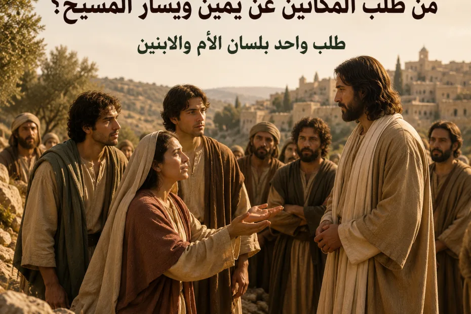 هل طلبت أم يعقوب ويوحنا أم طلبا هما؟ متى 20: 20 ومرقس 10: 35 11 هل طلبت أم يعقوب ويوحنا أم طلبا هما؟ متى 20: 20 ومرقس 10: 35