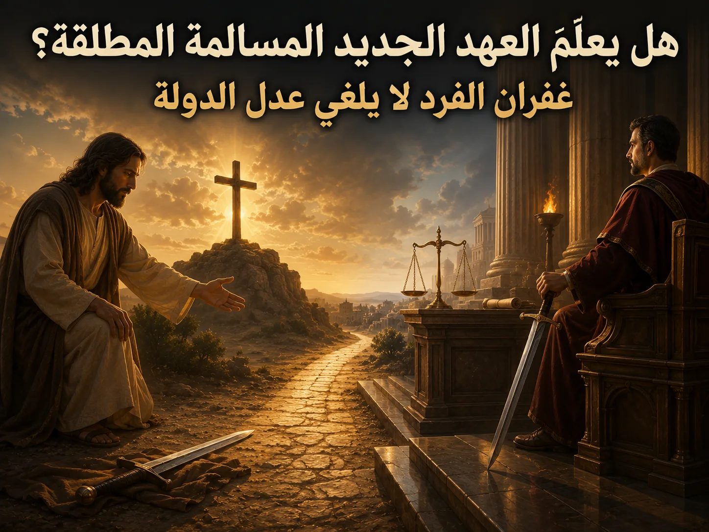 هل يعلّم العهد الجديد المسالمة المطلقة وإلغاء عقوبة الإعدام؟ متى 26: 52 1 هل يعلّم العهد الجديد المسالمة المطلقة وإلغاء عقوبة الإعدام؟ متى 26: 52