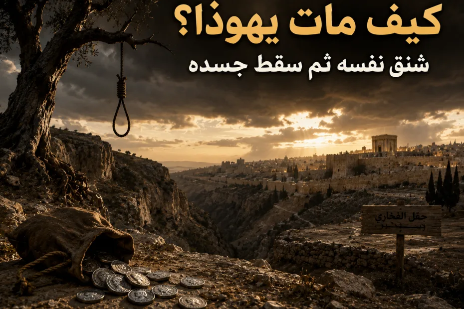 كيف مات يهوذا الإسخريوطي؟ متى 27: 3-10 وأعمال 1: 18 3 كيف مات يهوذا الإسخريوطي؟ متى 27: 3-10 وأعمال 1: 18