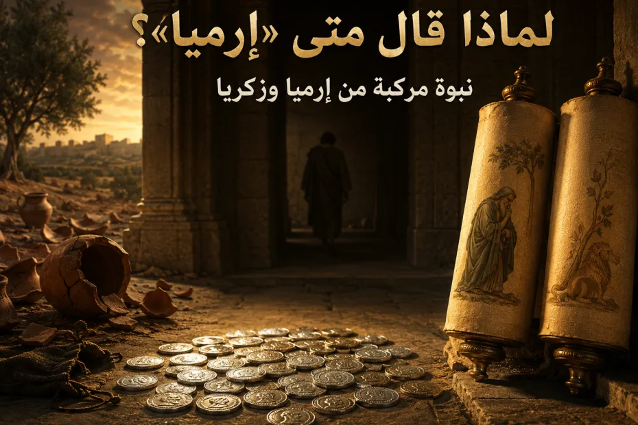 لماذا نسب متى النبوة إلى إرميا وهي من زكريا؟ متى 27: 9-10 2 لماذا نسب متى النبوة إلى إرميا وهي من زكريا؟ متى 27: 9-10