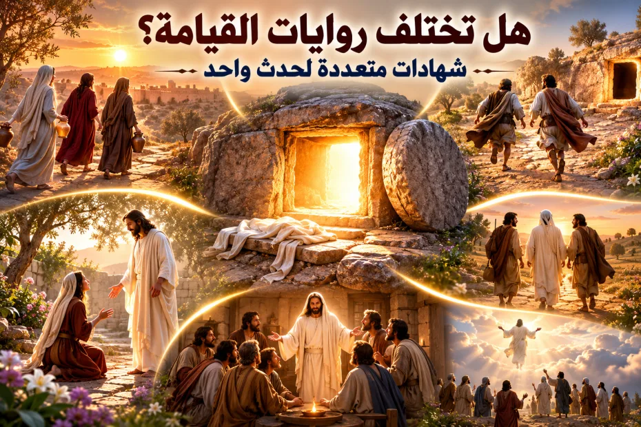 هل اختلاف روايات القيامة الأربع يطعن في تاريخية القيامة؟ متى 28 ومرقس 16 ولوقا 24 ويوحنا 20-21
