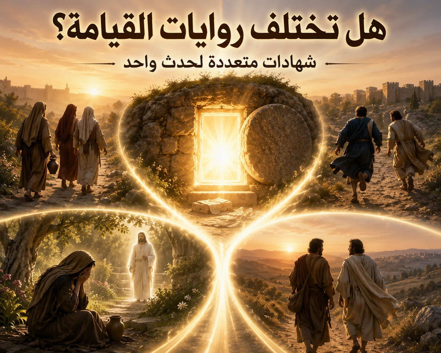 هل اختلاف روايات القيامة الأربع يطعن في تاريخية القيامة؟ متى 28 ومرقس 16 ولوقا 24 ويوحنا 20-21 2 هل اختلاف روايات القيامة الأربع يطعن في تاريخية القيامة؟ متى 28 ومرقس 16 ولوقا 24 ويوحنا 20-21