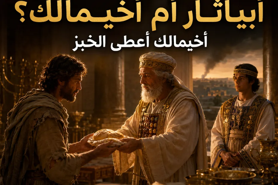 من كان رئيس الكهنة حين أكل داود خبز الوجوه: أبياثار أم أخيمالك؟ مرقس 2: 26 و1 صموئيل 21: 1-6