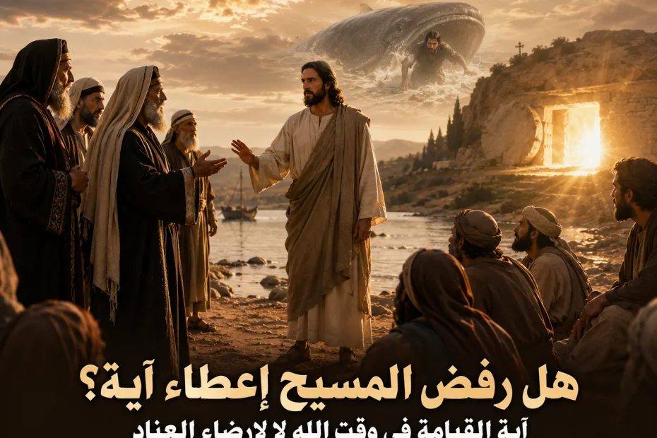 هل أعطى المسيح جيله آية أم رفض أن يعطيهم آية؟ مرقس 8: 12-13 ومتى 12: 38-39