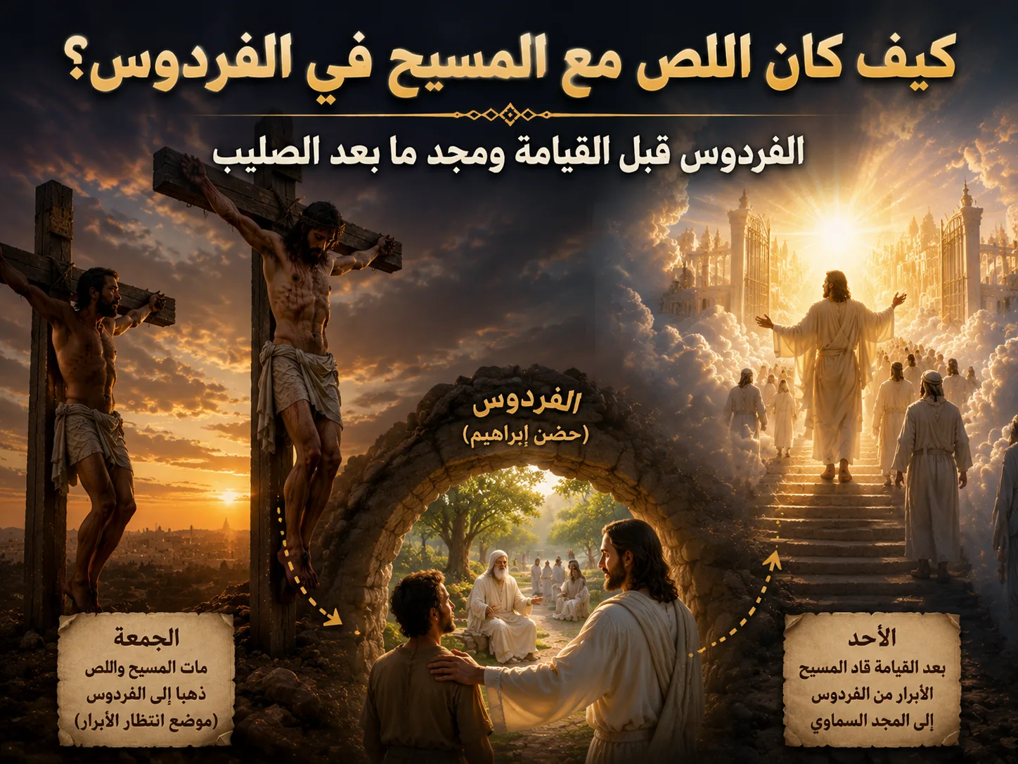 كيف كان اللص التائب مع المسيح في الفردوس في يوم موته؟ لوقا 23: 43 1 كيف كان اللص التائب مع المسيح في الفردوس في يوم موته؟ لوقا 23: 43