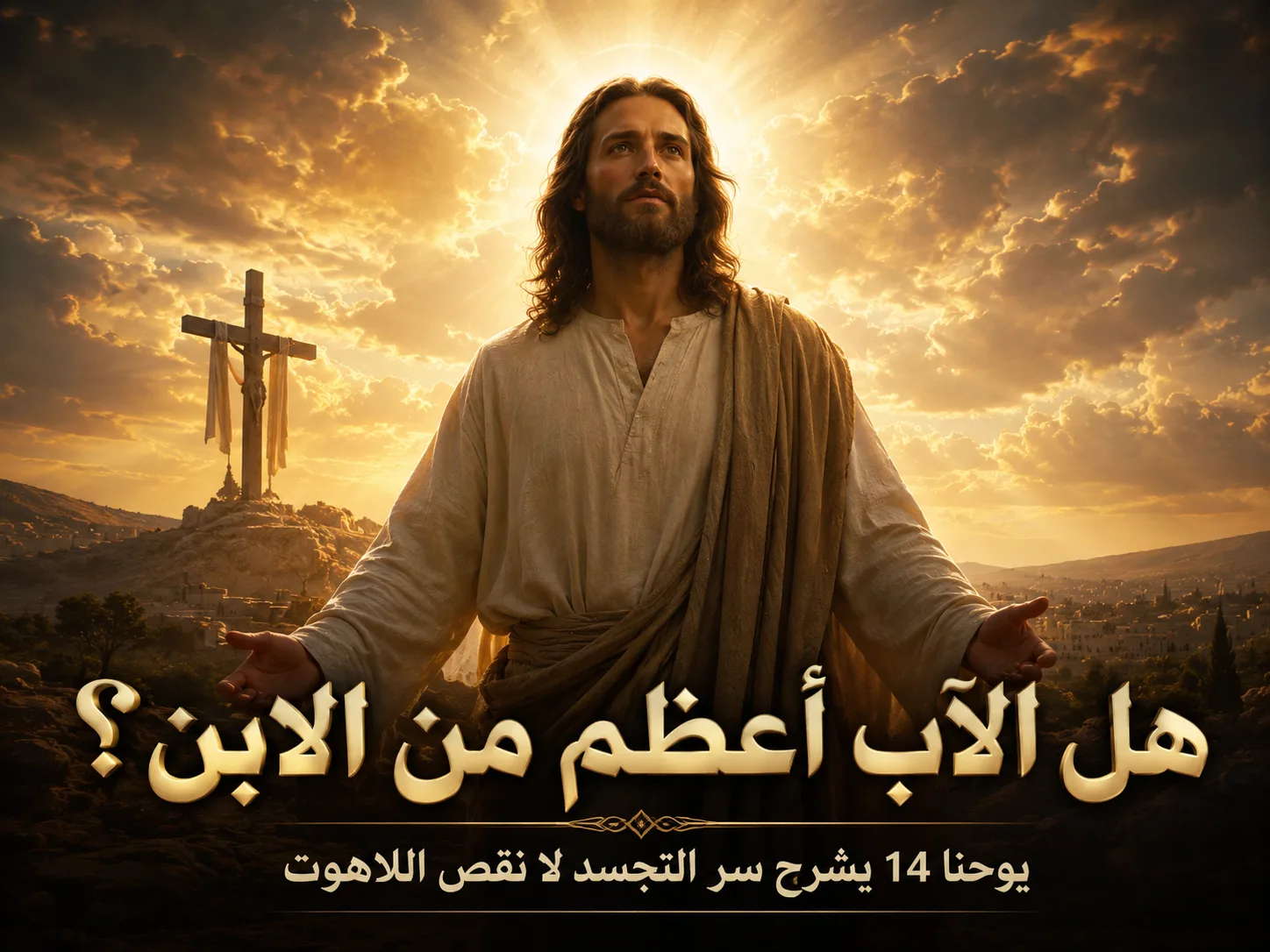 كيف يمكن التوفيق بين قول المسيح «الآب أعظم مني» وعقيدة الثالوث؟ يوحنا 14: 28 1 كيف يمكن التوفيق بين قول المسيح «الآب أعظم مني» وعقيدة الثالوث؟ يوحنا 14: 28 المسيح يتحدث هنا عن اتضاعه في التجسد لا عن نقص في لاهوته
