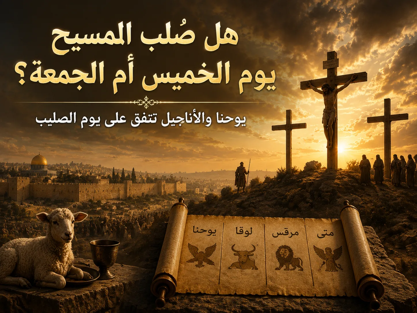 هل صُلب المسيح يوم الخميس أم يوم الجمعة؟ يوحنا 19: 14 والأناجيل الأربعة 1 هل صُلب المسيح يوم الخميس أم يوم الجمعة؟ يوحنا 19: 14 والأناجيل الأربعة