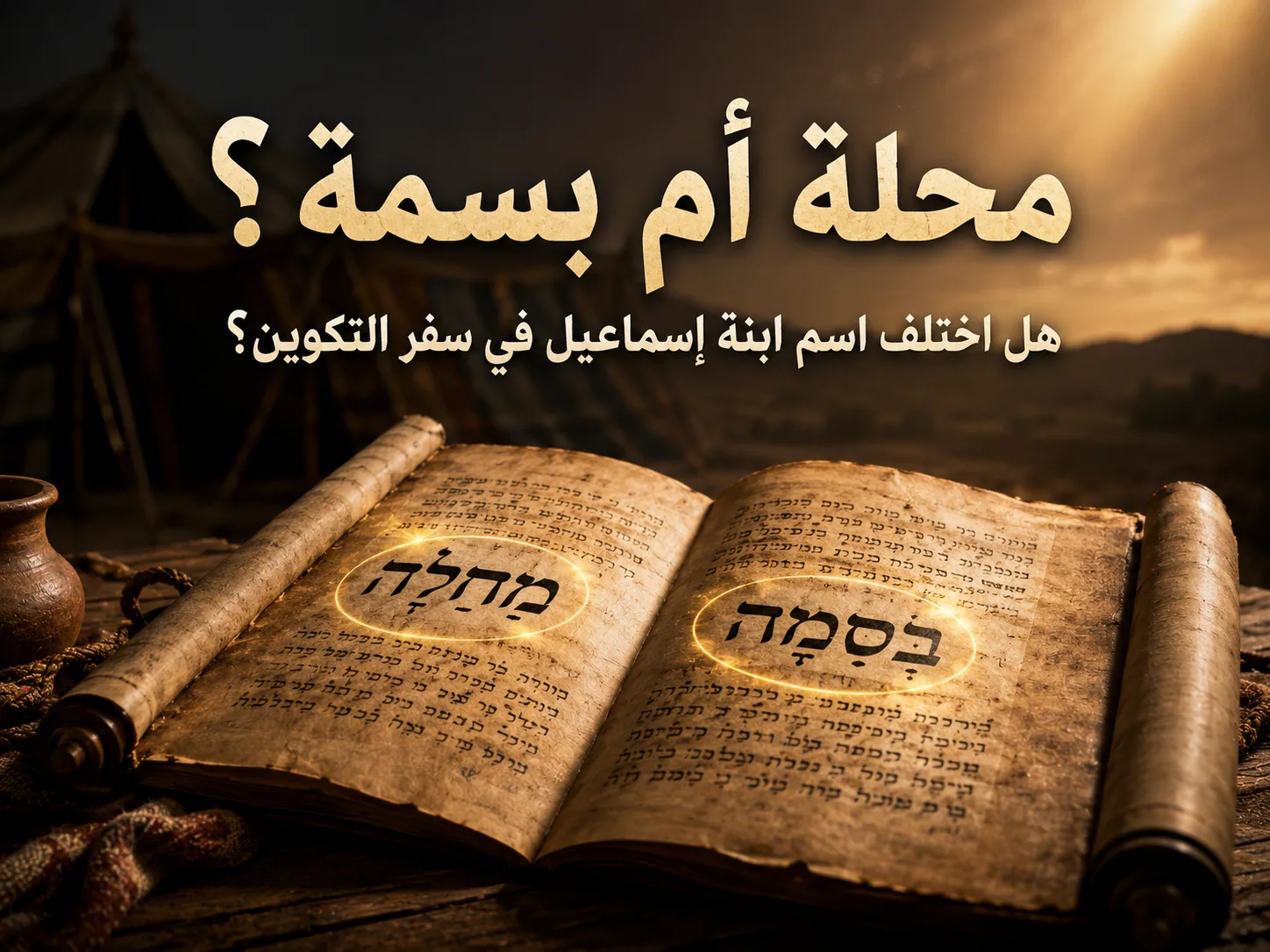 هل «محلة» هي نفسها «بسمة» بنت إسماعيل؟ وهل في النص خطأ كتابي؟ اختلاف اسم زوجة عيسو - الأغ اغريغوريوس 1 هل «محلة» هي نفسها «بسمة» بنت إسماعيل؟ وهل في النص خطأ كتابي؟ الرد على شبهة اختلاف اسم زوجة عيسو بين تكوين 28 وتكوين 36