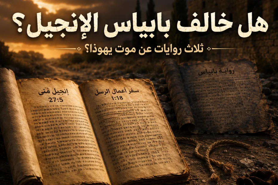 هل خالف بابياس الإنجيل في قصة موت يهوذا؟ متى 27: 5 وأعمال الرسل 1: 18 - الأخ إغريغوريوس 3 هل خالف بابياس الإنجيل في قصة موت يهوذا؟ متى 27: 5 وأعمال الرسل 1: 18