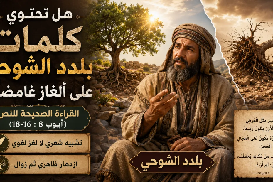 هل تحتوي كلمات بلدد الشوحي على ألغاز غامضة؟ - القراءة الصحيحة للنص (ايوب 8: 16-18) - Patricia Michael 2 هل تحتوي كلمات بلدد الشوحي على ألغاز غامضة؟ - القراءة الصحيحة للنص (ايوب 8: 16-18) - Patricia Michael